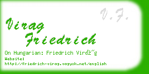 virag friedrich business card